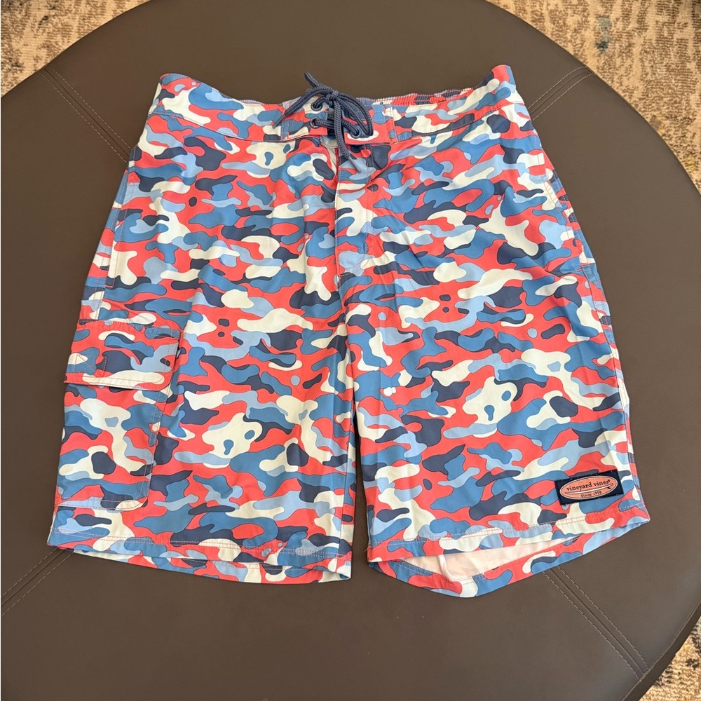 Vineyard Vines Performance Swim Trunks‎ Mens 34 Camo Blue Board Shorts